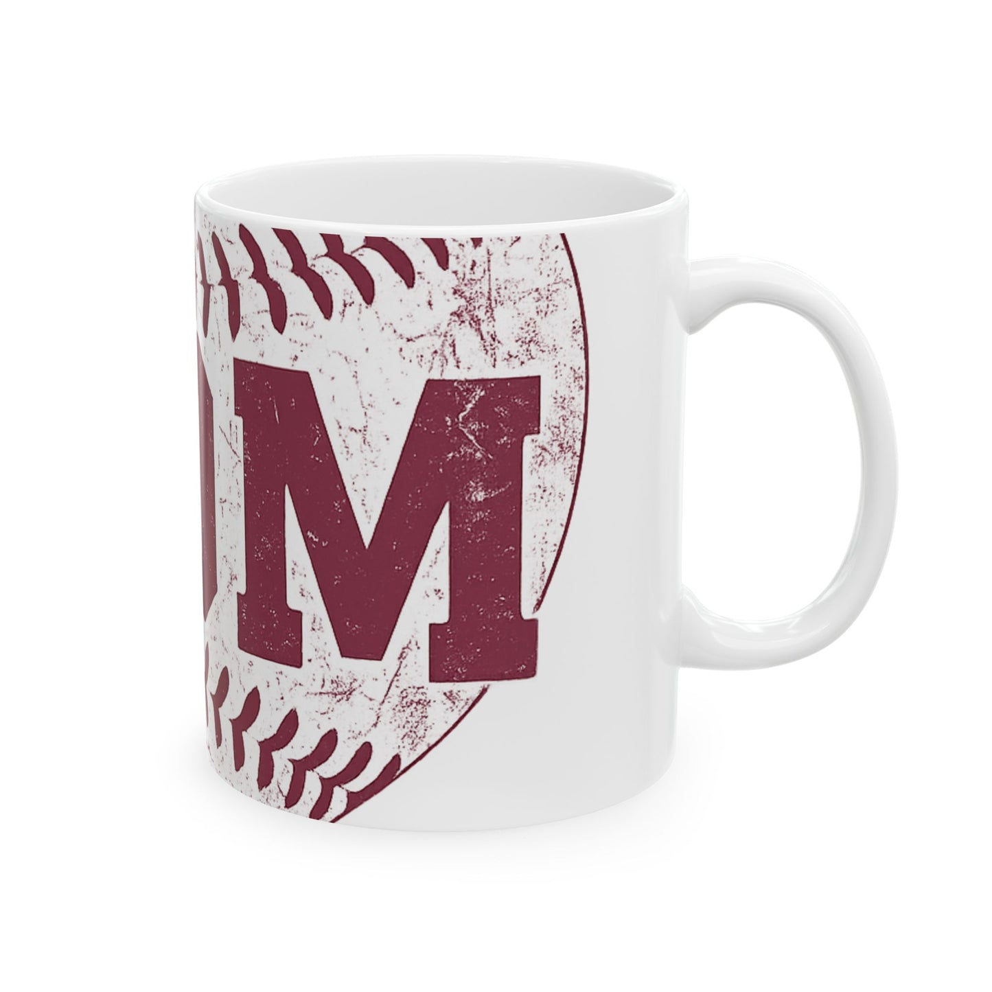 Baseball MOM Heart Mug