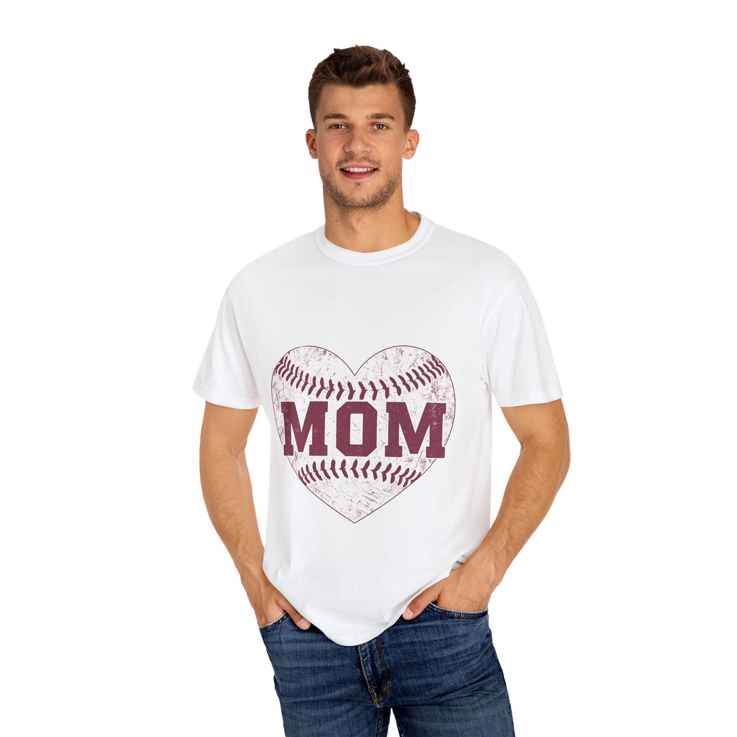 Baseball MOM Heart Shirt
