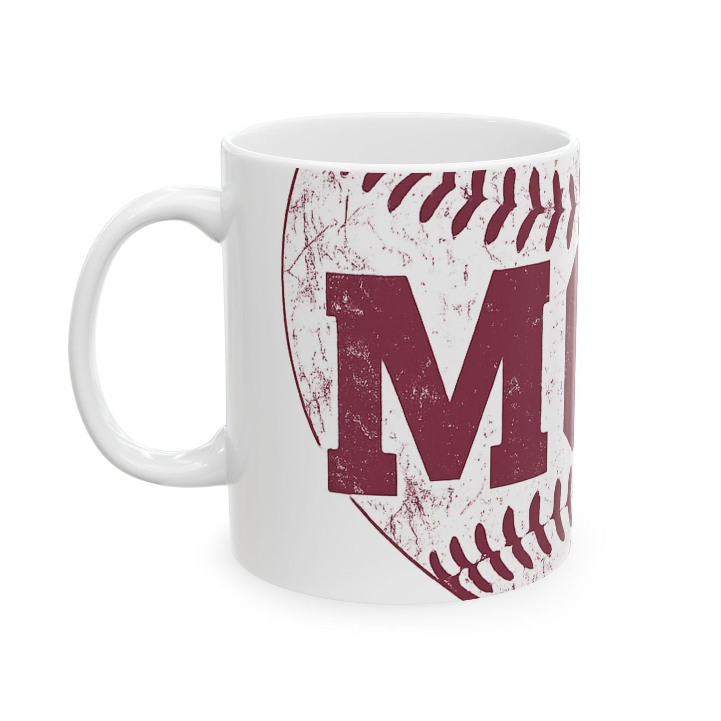 Baseball MOM Heart Mug