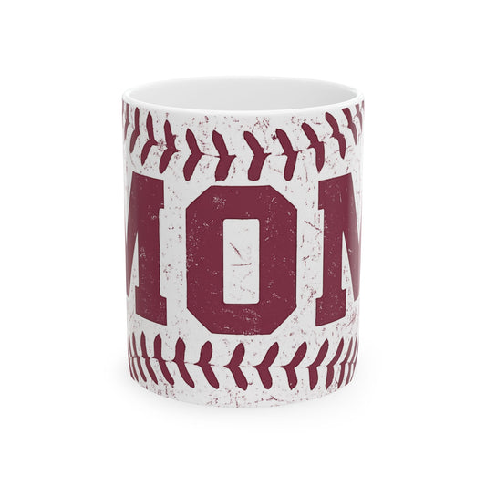 Baseball MOM Heart Mug